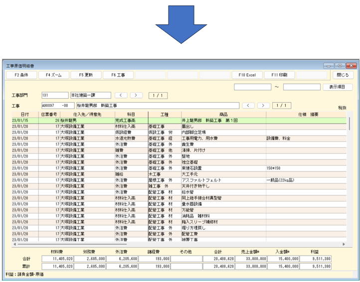 ズーム後　工事原価明細書